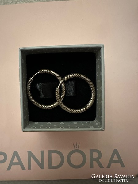 Pandora silver hoop earrings