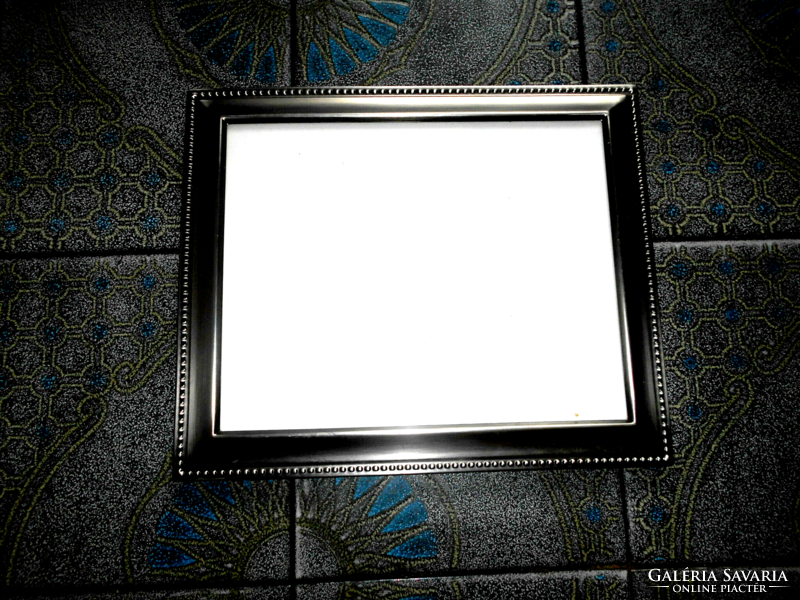 Metal picture frame with glass 29 cm x 25 cm - back with velor-like material
