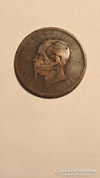 2 coins of Italy: 5 centesimi 1867, 20 centesimi 1894