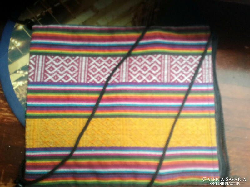 Mandala pattern Tibetan silk brocade textile shoulder bag - 22x18 cm - art&decoration