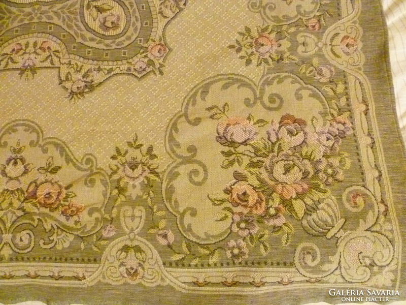 Thick antique tablecloth