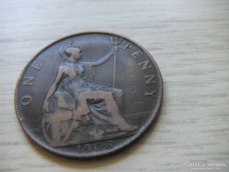 1 Penny 1908 England