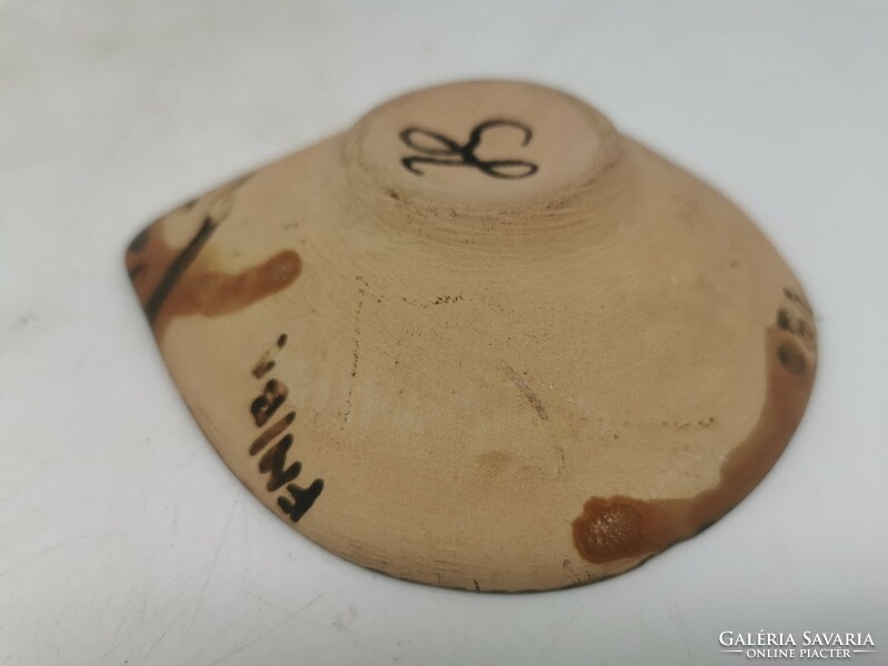Gorka livia ceramic bowl, 12 cm x 10.5 cm, workshop sample with markings on the bottom