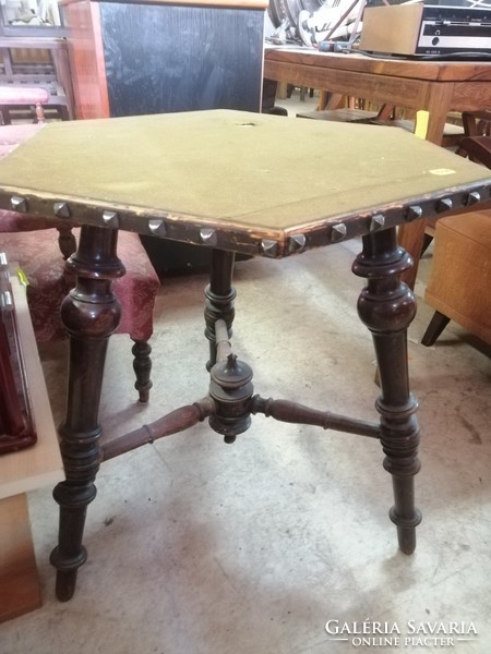 Small riveted pewter table