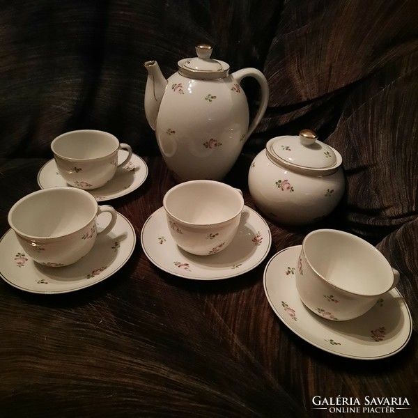 Hollóháza porcelain coffee set for 6 people