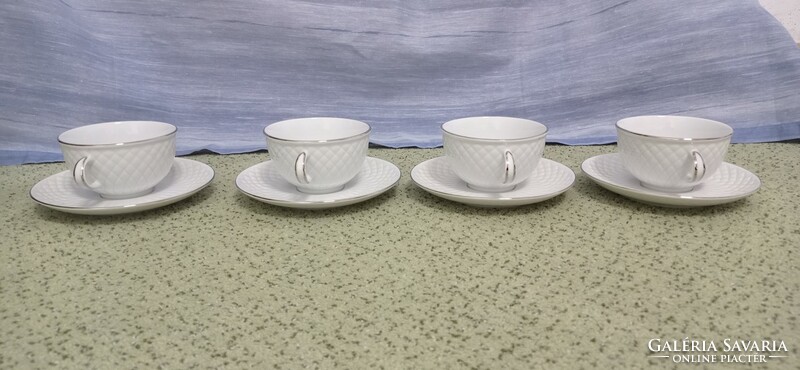 Zsolnay, beans, display tea cups. With platinum decor.