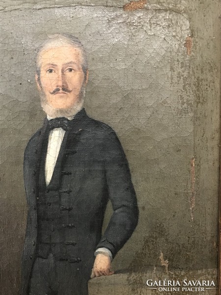 Klasszicista - biedermeier korai 1800- as évekből Előkelő férfi  portréja