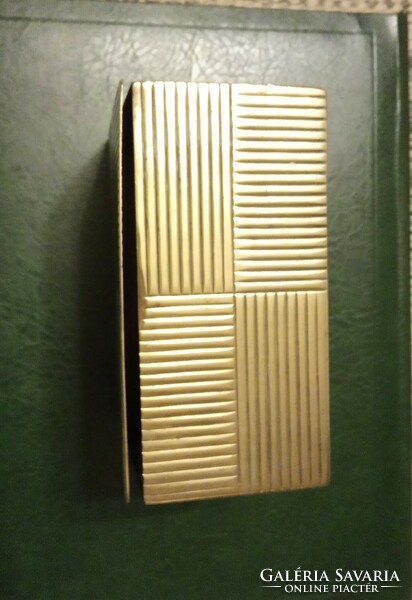 Antik réz doboz cigaretta tartó, kártyatartó doboz-635 g!