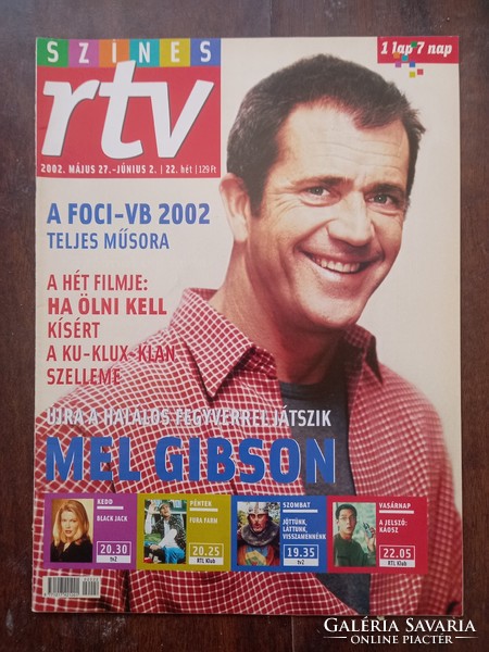Color rtv TV newspaper 2002 May 27 - June 2 Mel Gibson on the cover