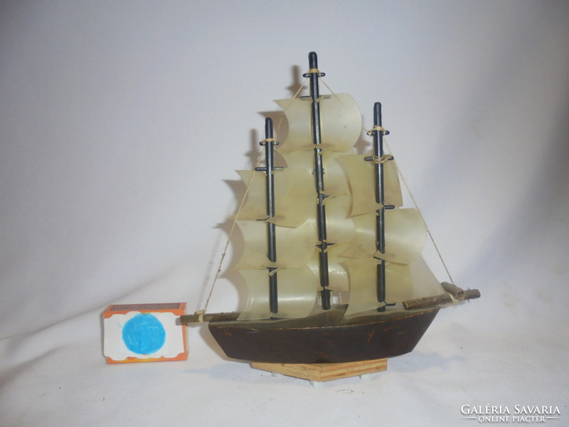 Retro vitorlás hajó modell, makett, dísztárgy