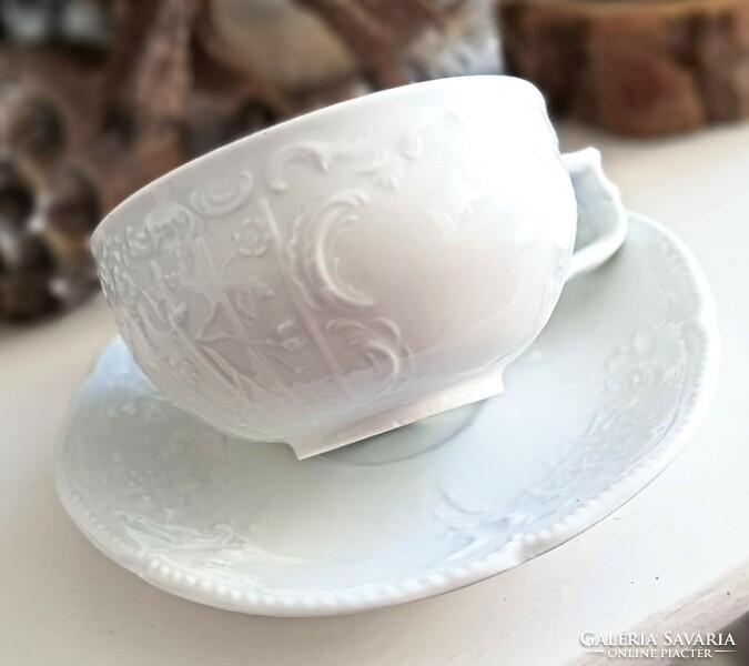 Rosenthal sansoucci embossed white porcelain cup 9x5cm