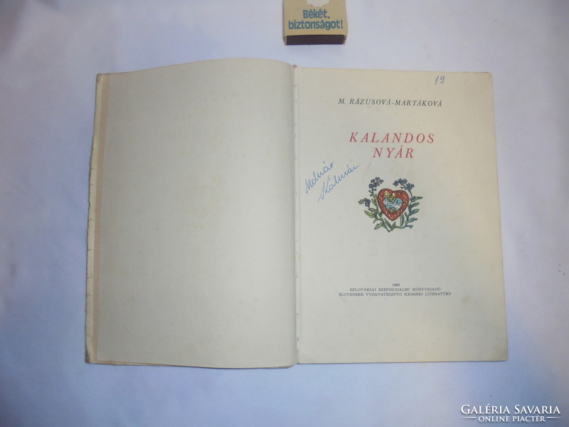 M. Rázusová: Kalandos nyár 1960 - régi mesekönyv