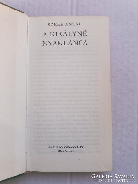 Szerb Antal: A királyné nyaklánca