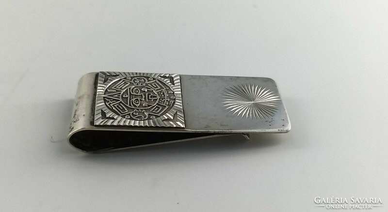 Silver money clip, Mexican