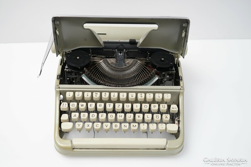 Mid century German olympia monica typewriter / old / retro / metal / with cleaning tools