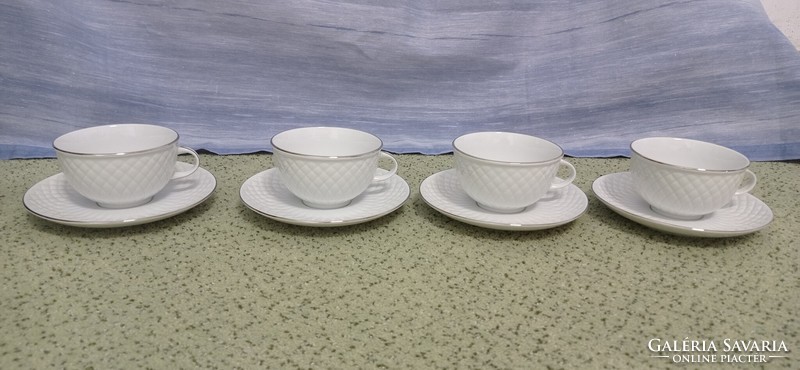 Zsolnay, beans, display tea cups. With platinum decor.