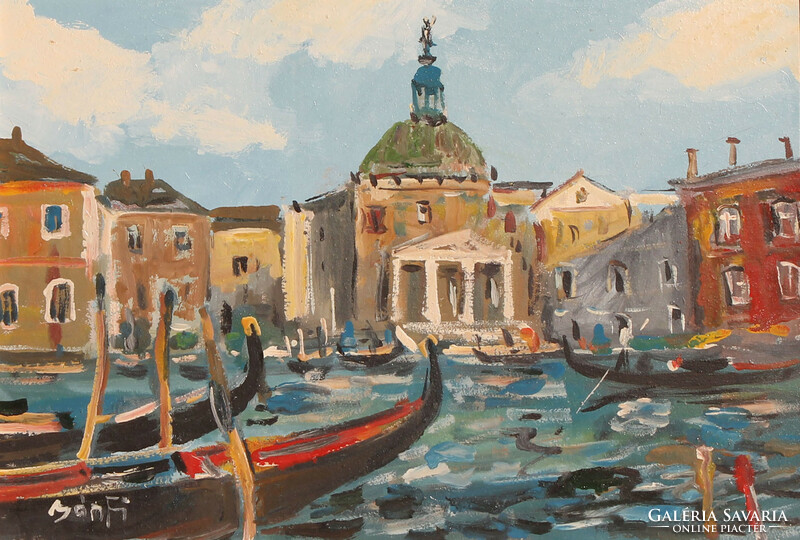 József Bánfi: Venetian gondolas