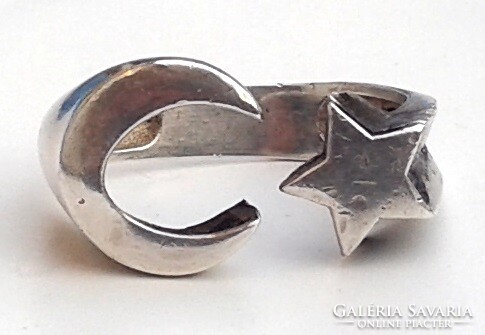 Turkish symbol men's silver ring