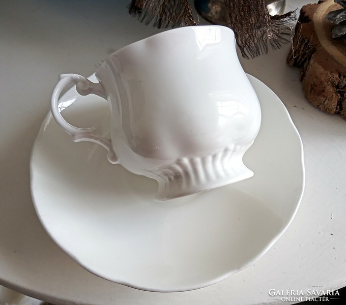English porcelain long coffee snow white cup