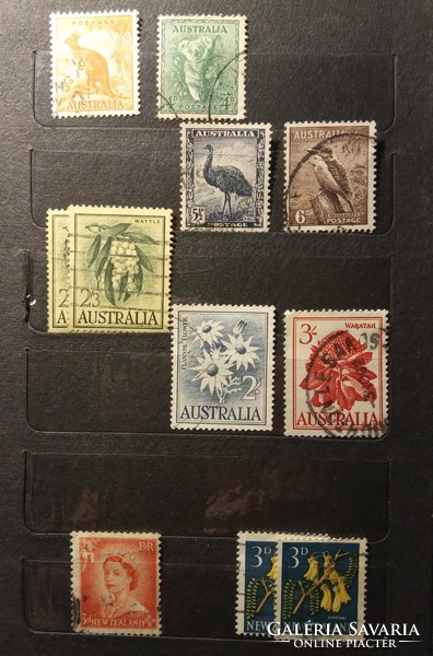 Australia traffic stamps 1937-1964 - native animals plants New Zealand traffic stamps 1958-1960