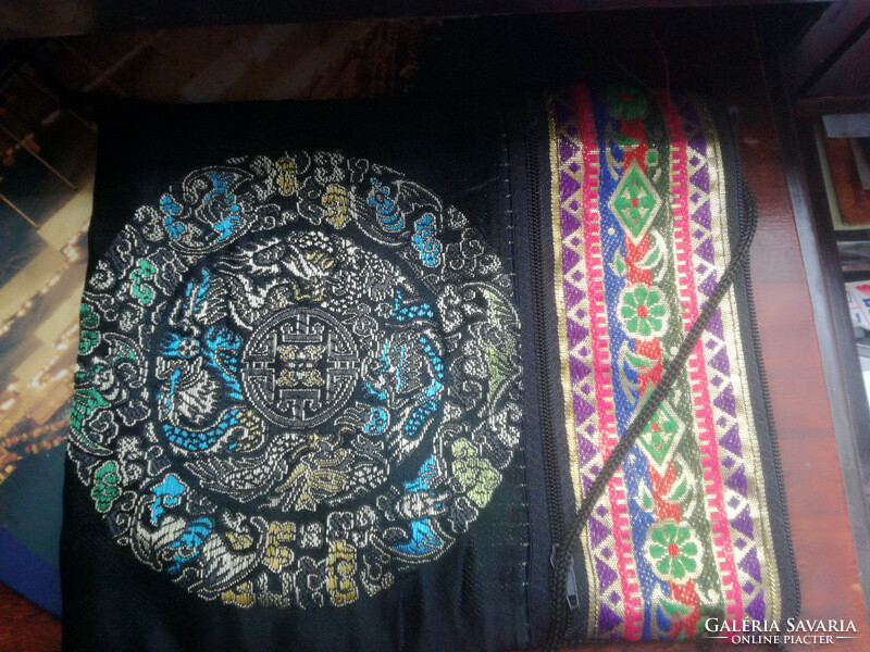 MANDALA mintás tibeti selyembrokát textil válltáska - Art&Decoration