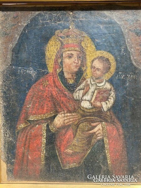 Egyházi -vélhetően- görög eredetű szent kép 18 sz. F129