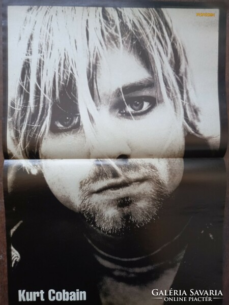 Eredeti Popcorn magazin egyoldalas poszter Kurt Cobain 29x41 cm