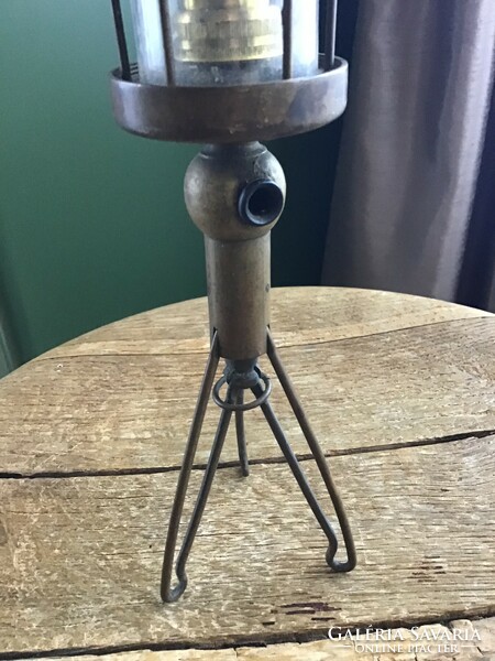 Antique copper car lamp, rare piece!