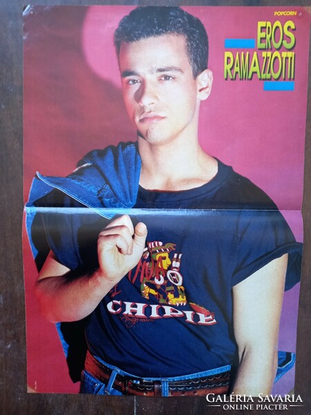 Original popcorn magazine double-sided poster eros Ramazzotti/ cut 'n' move 29x41 cm