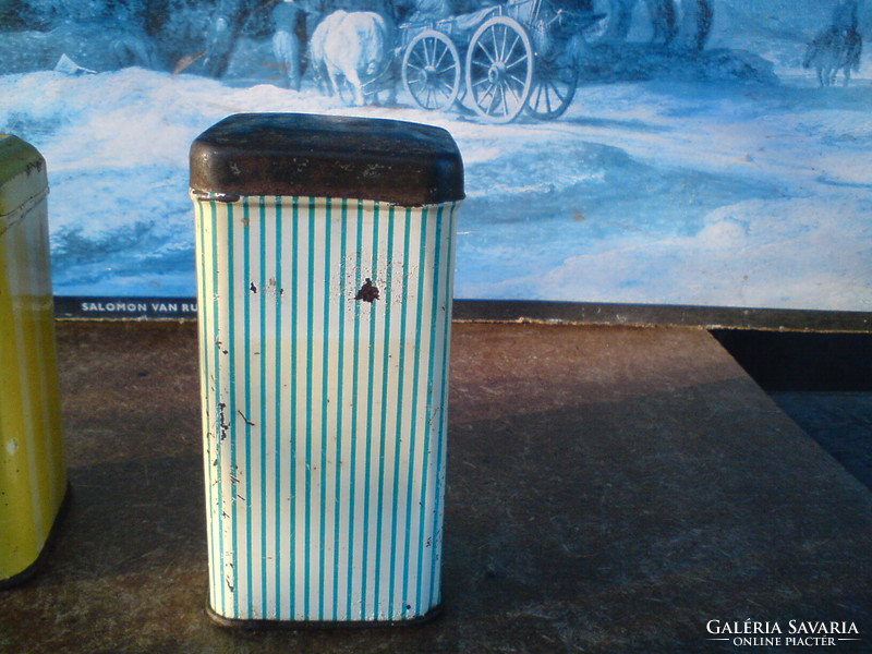 Old metal, tin box 2 pcs.