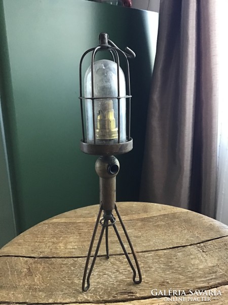 Antique copper car lamp, rare piece!