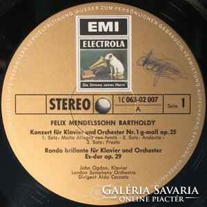 Mendelssohn-Bartholdy,Ogdon,Ceccato - Klavierkonzerte Nr. 1 G-Moll Op. 25 Nr. 2 D-Moll Op. 40 (LP)