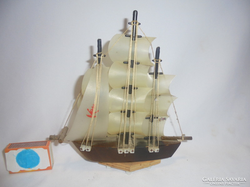 Retro sailing ship model, mockup, ornament