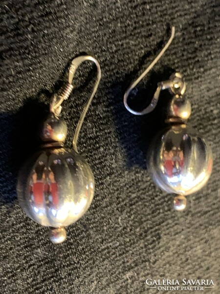 Silver earrings marked