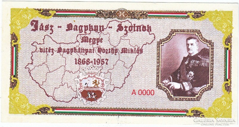 Memorial sheet Jász-Nagykun-Szolnok County Horthy