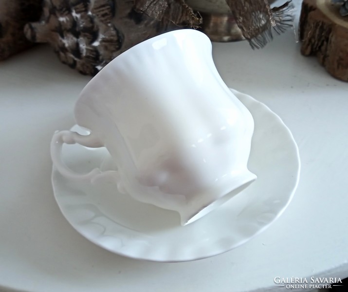 Paragon angol porcelán hosszúkávés csésze hófehér Royal Albert alj