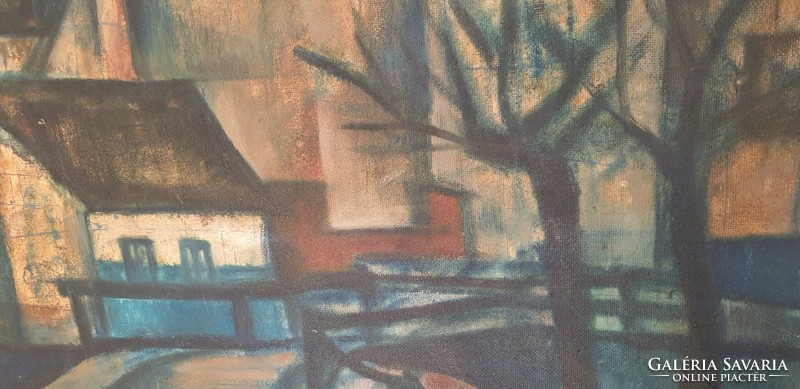 Szentendre - Ágnes Garabuczy (1936-2020) dimensions 126x166 cm oil on wood