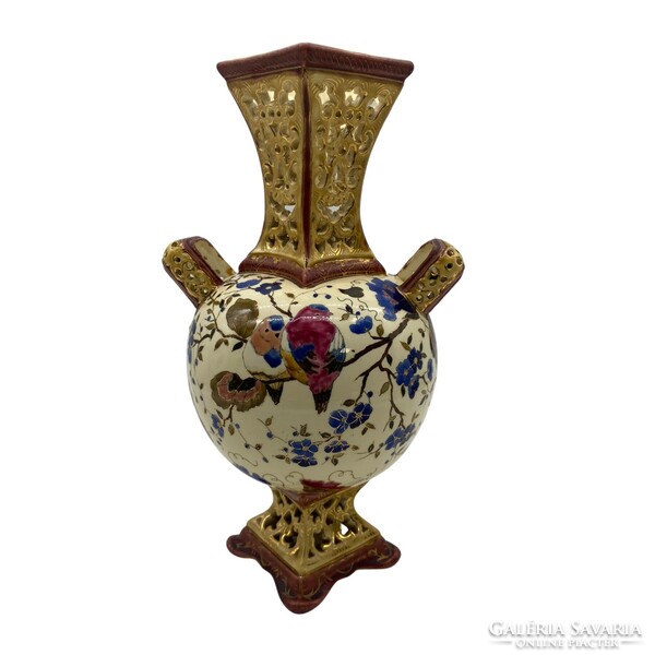 Openwork ornamental vase by Ignaz Fisher, 1880s - m1264