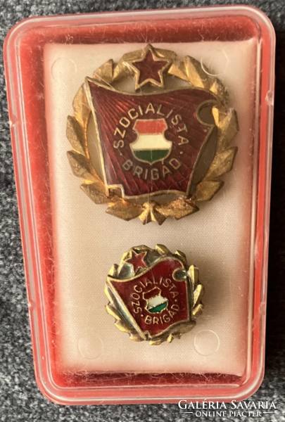 Socialist brigade medal with miniature in box