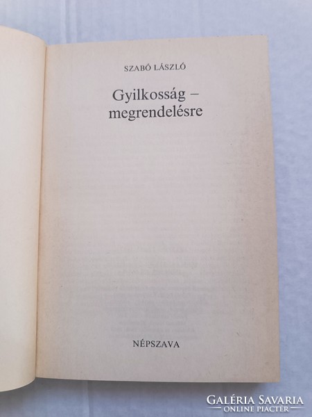 Szabó László: Gyilkosság megrendelésre