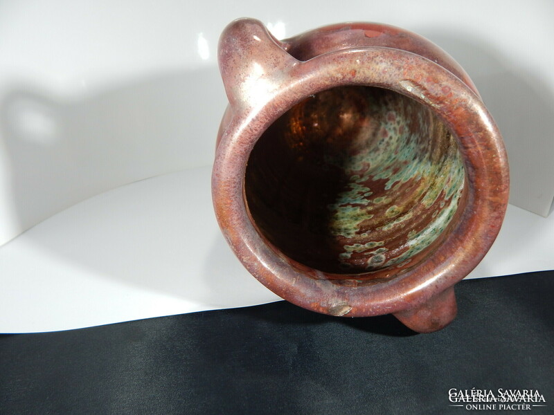 Zsolnay Eocene Early Art Nouveau vase. 28 cm high! Convex round seal.