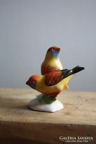 Bodrogkeresztúr ceramic bird couple, bird, finch - they are beautiful