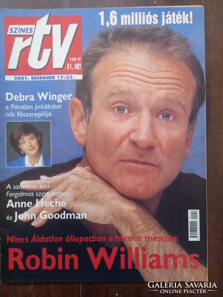 Színes RTV tévé újság 2001. december 17-23. Címlapon Robin Williams