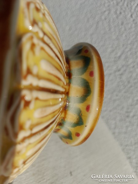 ANTIK ZSOLNAY duplafalú kancsó, 21 cm magas, perzsa dekor