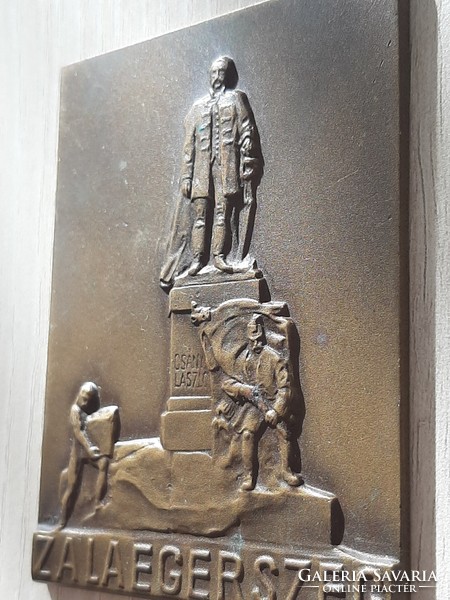 Zalaegerszeg bronze commemorative plaque László Csány statue of István Iván Signó