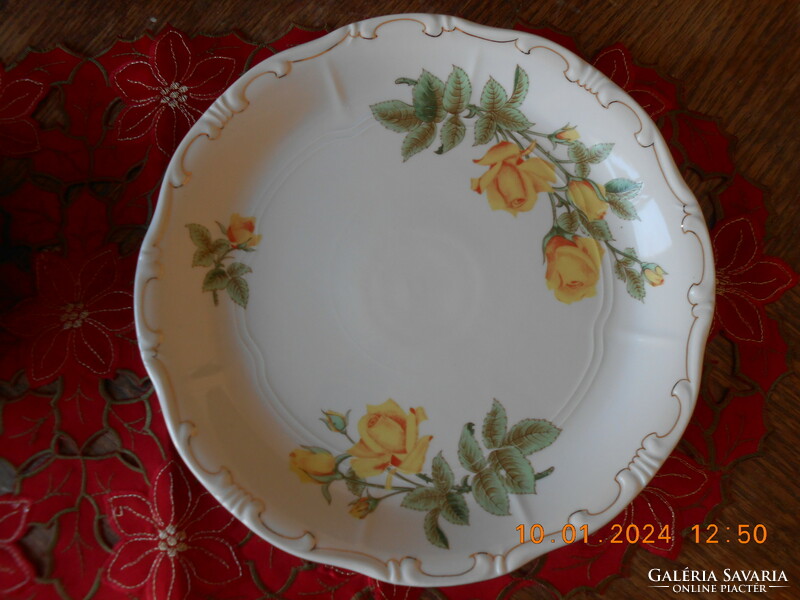 Zsolnay yellow rose pattern cake set i