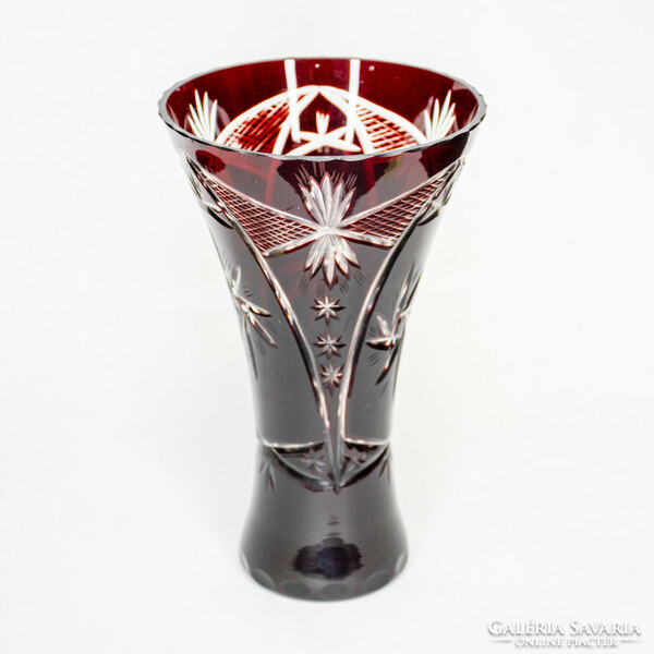Purple stained glass vase