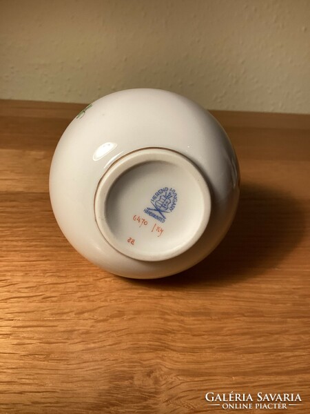 Herendi porcelán váza 15 cm.