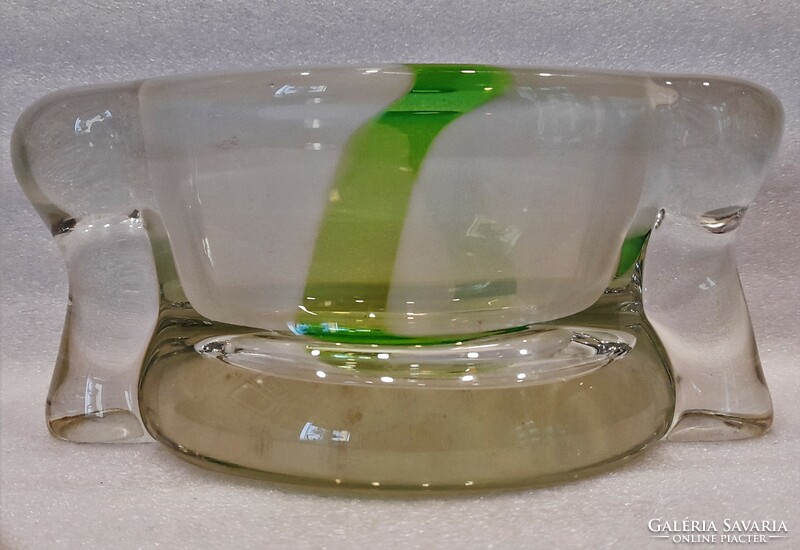 Art deco glass ashtray