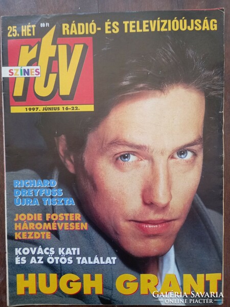 Színes RTV tévé újság 1997. június 16 - 22. Címlapon Hugh Grant